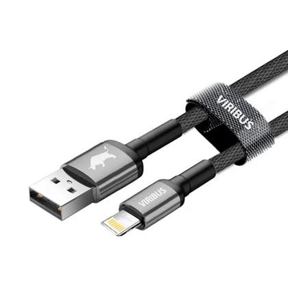 Imagem de Cabo Lightning Premium Ultra Reforçado em Nylon para Carga e Transferência de Dados Viribus - 1,5M