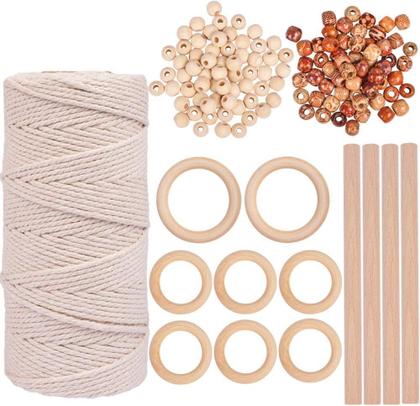 Imagem de Cabo macrame, 3mm x 100m naturalmente macrame corda handmade twi