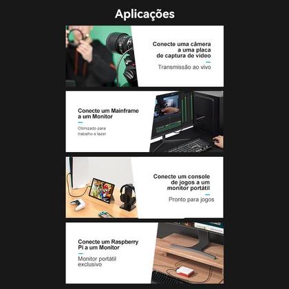 Imagem de Cabo Micro HDMI x HDMI Vention Câmeras Notebook Monitor 1,5m