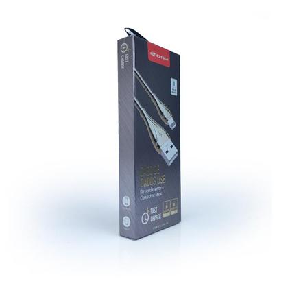 Imagem de Cabo Micro USB 1 metro C3Tech CB-M190GY Cinza, 2.4A, Fast Charger