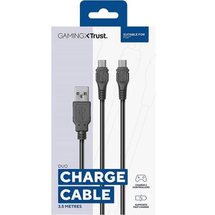 Imagem de Cabo Micro-USB Duplo Trust GXT 222 3,5m