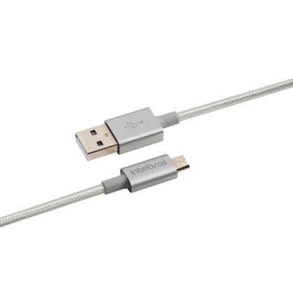 Imagem de Cabo Micro USB EUAB 15NB 1,5m Nylon 3,0A Intelbras