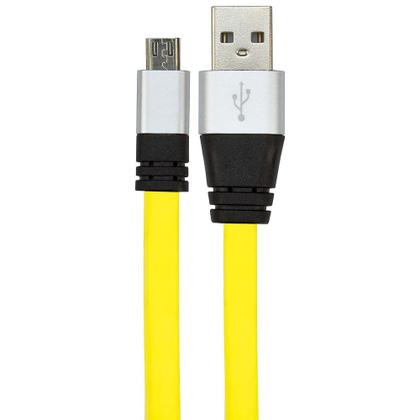 Imagem de Cabo Micro Usb Flat Celular De Silicone - Amarelo