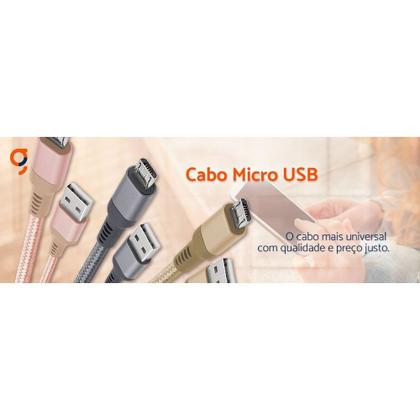 Imagem de Cabo Micro Usb Geonav Turbo V8 Android 1 M Nylon Trançado