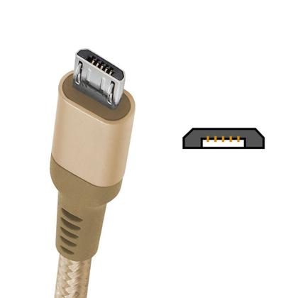 Imagem de Cabo Micro Usb Geonav Turbo V8 Android 1 M Nylon Trançado