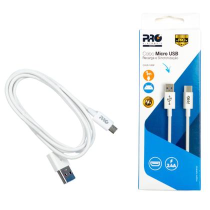 Imagem de Cabo Micro Usb Recarga e Sincronização 1 Metro Proeletronic