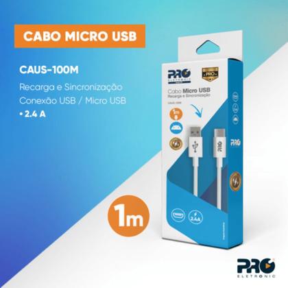 Imagem de Cabo Micro Usb Recarga e Sincronização 1 Metro Proeletronic