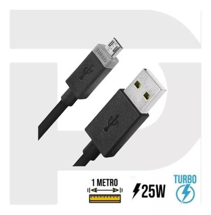 Imagem de Cabo micro usb turbo celular v8 1 metro