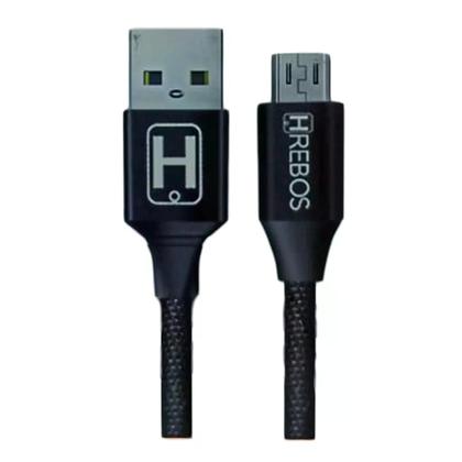 Imagem de Cabo Micro USB V8 1 Metro Nylon Reforçado Hrebos HS-213