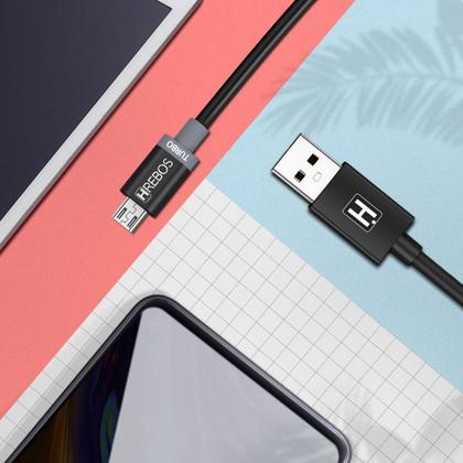 Imagem de Cabo Micro Usb V8 Carregador Turbo 3.0 Dados Celular Hrebos