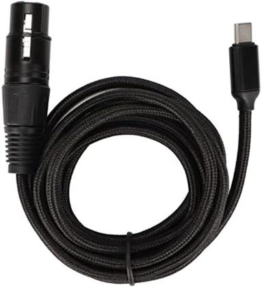 Imagem de Cabo Microfone 2M Para Celular Smartphone XLR Femea Com Entrada TIPO-C  Padrão Global
