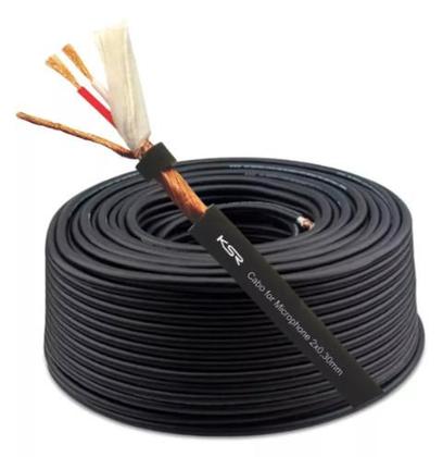 Imagem de Cabo Microfone Balanceado Estereo 100 Metro Ksr S30 com 10 plugs Xlr