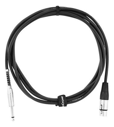 Imagem de Cabo Microfone Xlr Fêmea X P10 Macho Mono 5 Metros Blindado