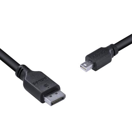 Imagem de Cabo Mini Displayport Macho para Displayport Macho V.1.2 28AWG Puro Cobre 2 Metros - PMDDPM-2