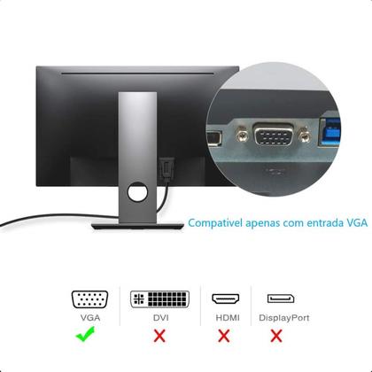 Imagem de Cabo Mini Displayport VGA  1920x1200 MDP 3 Metros Kit 2 Un