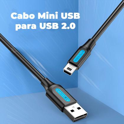 Imagem de Cabo Mini USB 2.0 V3 Canon T Gopro PS3 Camera Gps 2m Vention