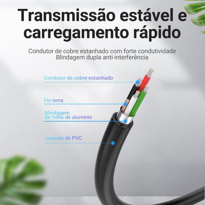 Imagem de Cabo Mini Usb 2.0 V3 Ps3 Gps Camera Eos Vention 3 Metros