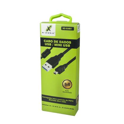 Imagem de Cabo Mini Usb 3.0 V3 C/ Filtro P/ Controle Ps3 1,8m X-cell