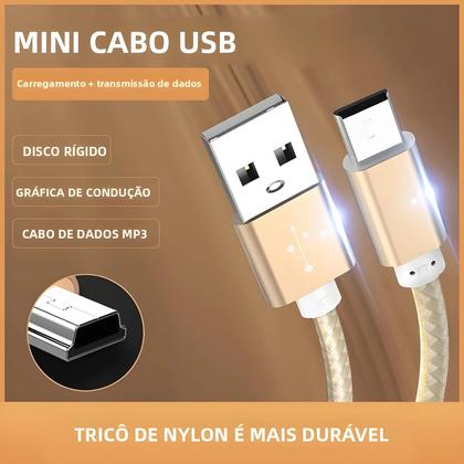 Imagem de Cabo Mini USB De Carregamento Rápido Para MP3 MP4 Player, DVR De Carro, Câmera GPS, HDD 1M 2M NNBILI