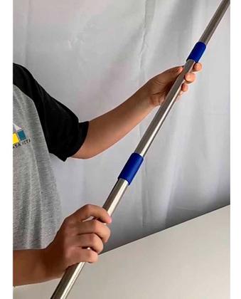 Imagem de Cabo Mop Em Aço Cromado Reforçado Limpeza Rápida Eficiente