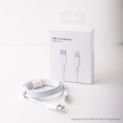 Imagem de Cabo Original USBC 1 Metro Turbo Lightning Branco Compativel  Iphone-11-12-13-14/ipad 