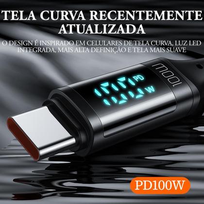 Imagem de Cabo p/ Carregador Turbo Duplo Tipo C Mcdodo 100w 20v 5a 1m