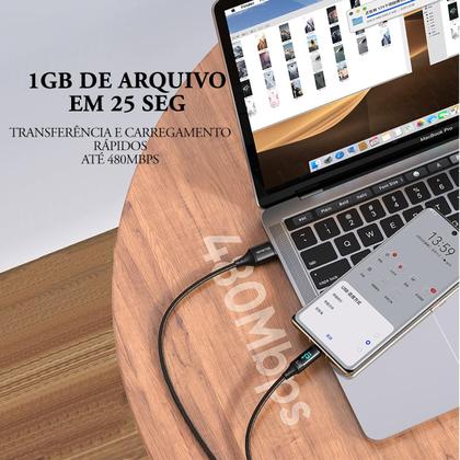 Imagem de Cabo p/ Carregador Turbo Duplo Tipo C Mcdodo 100w 20v 5a 1m