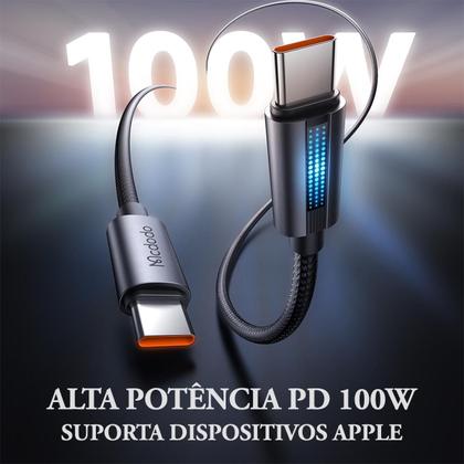 Imagem de Cabo p/ Carregador Turbo Duplo Tipo C Mcdodo 100w 20v 5a 1m