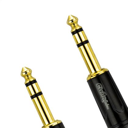 Imagem de Cabo P10 para P10 Estereo Profissional - Preto 2 Metros