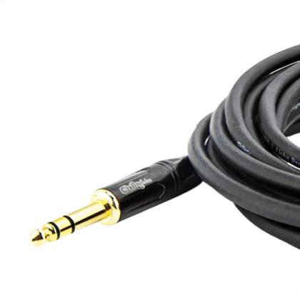 Imagem de Cabo P10 para P10 Estereo Profissional - Preto 2 Metros
