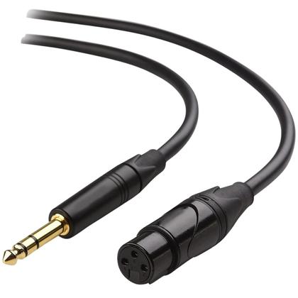 Imagem de Cabo P10 Stereo XLR Femea 3 Metros Cobre Ofc Kit 2 Un