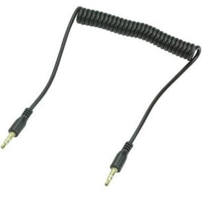 Imagem de Cabo p2 mobile - p2 + p2 estereo espiral 90 graus 1.20m - preto