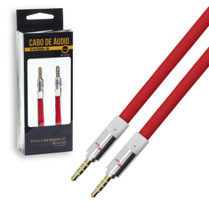 Imagem de Cabo P2 + P2 Flat Estéreo 100% cobre Profissional - 3 Metros