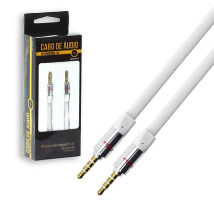 Imagem de Cabo P2 + P2 Flat Estéreo 100% cobre Profissional - 5 Metros