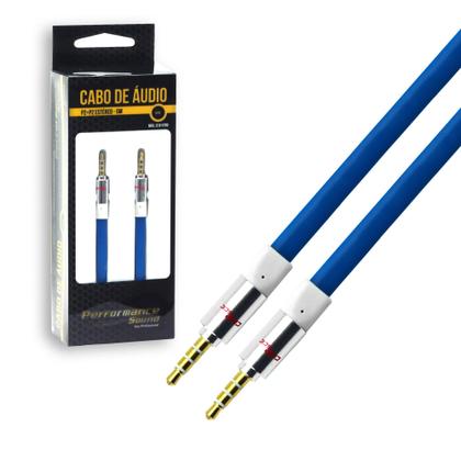Imagem de Cabo P2 + P2 Flat Estéreo 100% cobre Profissional - 5 Metros