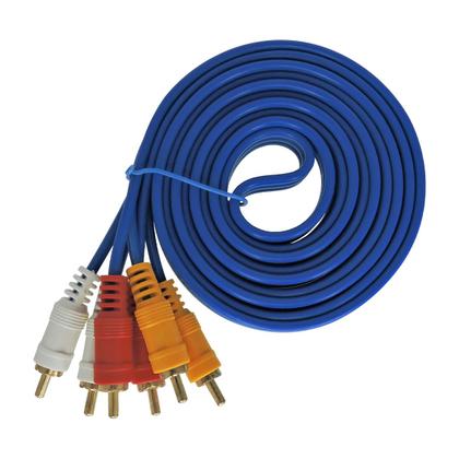 Imagem de Cabo Para Áudio E Vídeo 3 Rca Para 3 Rca Pino Dourado