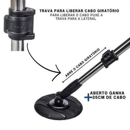 Imagem de Cabo Para Balde Perfect Mop 1,60 Mts Aço Inox e Refil Extra Microfibra