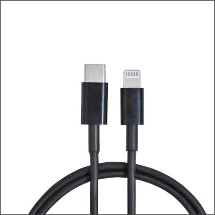 Imagem de Cabo Para Carregador Dados 1 Metro Emborrachado - USB Tipo C ou Lightning - Celular Smartphone