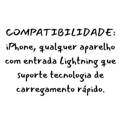 Imagem de Cabo Para Carregador Dados 1 Metro Emborrachado - USB Tipo C ou Lightning - Celular Smartphone