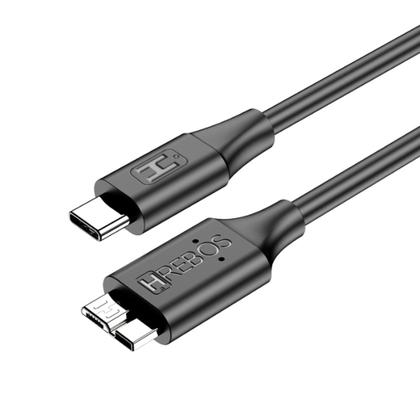 Imagem de Cabo Para Case Hd Ssd Usb 3.0 Para Usb Tipo c / micro usb De 1 Metro Modelo-CB-709 Cor Preto