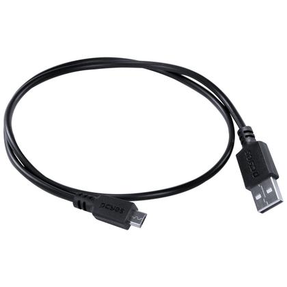 Imagem de Cabo para Celular Smartphone Micro USB para USB a 2.0 50 CM Preto - PMUAP-05