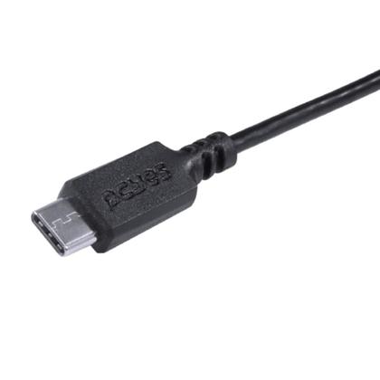 Imagem de Cabo para Celular Smartphone USB a 2.0 para USB Tipo C 1 Metro Preto - PUACP-01