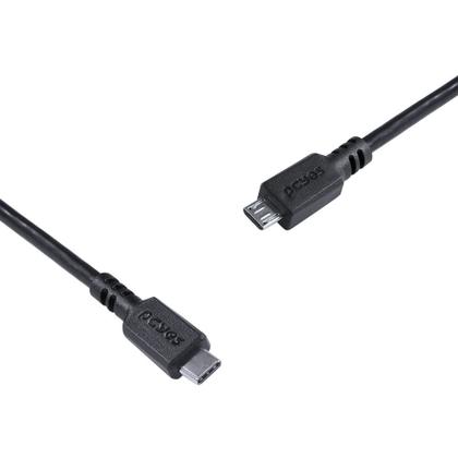 Imagem de Cabo para Celular Smartphones USB Tipo C para Micro USB 2.0 1 Metro Preto - PUCMP-1