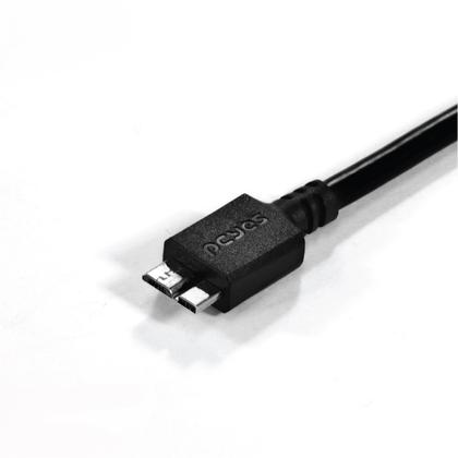 Imagem de Cabo para HD Externo USB a 3.0 Macho para Micro USB B 3.0 (10 Pinos) Macho 28AWG Puro Cobre 1 Metro