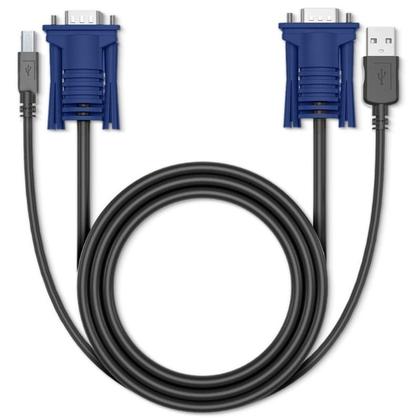 Imagem de Cabo para KVM Lotus, Vga + Usb 1.5Metros, Tipo A para B, 4Pin