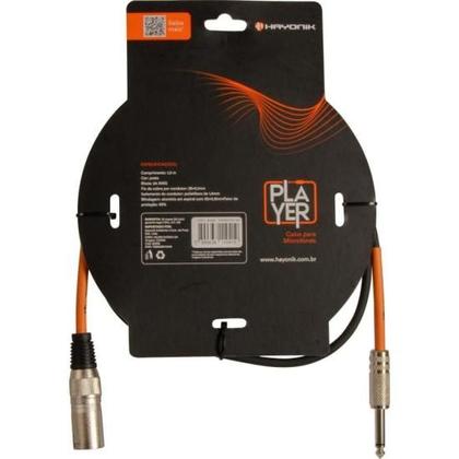 Imagem de Cabo Para Microfone Player XLR(M) X P10(M) 1m Preto Hayonik