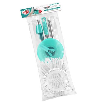 Imagem de Cabo para Mop Giratório Flash Limp Extensor Esfregão Limpeza Vassoura Giratório