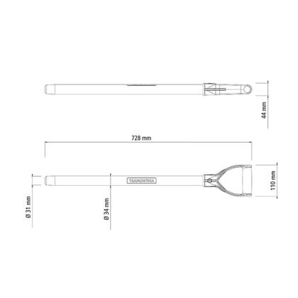 Imagem de Cabo Para Pá Tramontina Em Madeira Com Empunhadura Plástica Ergonômica 71 Cm Tramontina
