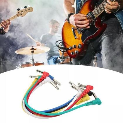 Imagem de Cabo Para Pedal De Efeitos Redução De Ruído Blindado 6 Peças