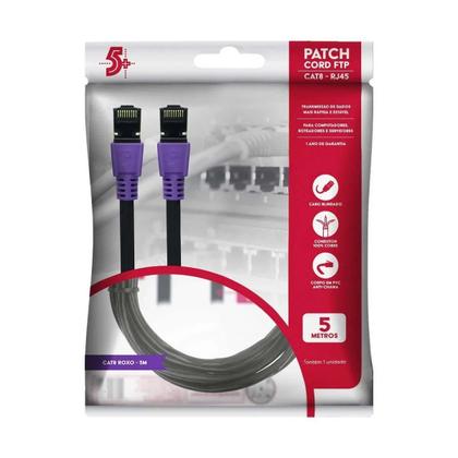 Imagem de Cabo Patch Info Patch Cord Cat8 Ftp 2000 Mhz 40 Gbps 5M
